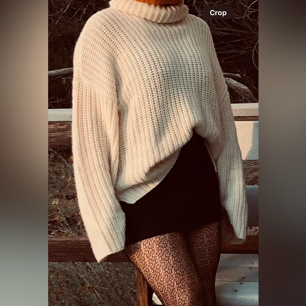 Knit oversized Turtleneck Sweater
